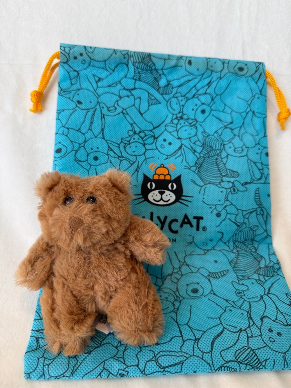 Jellycat Bartholomew Bear Keychain Plush Mini Bag Charm Brown Soft Cute Gift - Picture 3 of 6